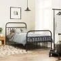Bed frame with black metal headboard and footboard 100x190cm by , Beds and slatted bases - Ref: Foro24-376612, Price: 80,91 €...