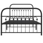 Bed frame with black metal headboard and footboard 100x190cm by , Beds and slatted bases - Ref: Foro24-376612, Price: 81,97 €...