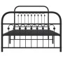 Bed frame with black metal headboard and footboard 100x190cm by , Beds and slatted bases - Ref: Foro24-376612, Price: 80,91 €...