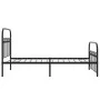 Bed frame with black metal headboard and footboard 100x190cm by , Beds and slatted bases - Ref: Foro24-376612, Price: 80,91 €...