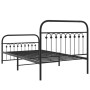 Bettgestell mit schwarzem Metallkopfteil und Fußteil 100x190cm von , Betten und Lattenroste - Ref: Foro24-376612, Preis: 81,9...