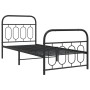 Bettgestell mit schwarzem Metallkopfteil und Fußteil 90x190 cm von , Betten und Lattenroste - Ref: Foro24-377127, Preis: 86,7...