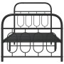 Bettgestell mit schwarzem Metallkopfteil und Fußteil 90x190 cm von , Betten und Lattenroste - Ref: Foro24-377127, Preis: 86,7...