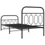 Estructura de cama con cabecero y estribo metal negro 90x190 cm de , Camas y somieres - Ref: Foro24-377127, Precio: 86,66 €, ...