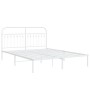 Bettgestell mit weißem Metall-Kopfteil 160x200 cm von , Betten und Lattenroste - Ref: Foro24-376652, Preis: 127,72 €, Rabatt: %