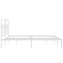 Bettgestell mit weißem Metall-Kopfteil 160x200 cm von , Betten und Lattenroste - Ref: Foro24-376652, Preis: 127,72 €, Rabatt: %