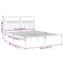 Bettgestell mit weißem Metall-Kopfteil 160x200 cm von , Betten und Lattenroste - Ref: Foro24-376652, Preis: 127,72 €, Rabatt: %