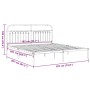 Bettgestell mit schwarzem Metallkopfteil 183x203 cm von , Betten und Lattenroste - Ref: Foro24-376604, Preis: 108,34 €, Rabat...