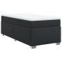 Boxspring-Bett mit schwarzer Kunstleder-Matratze 90x190 cm. von , Betten und Lattenroste - Ref: Foro24-3285189, Preis: 313,75...