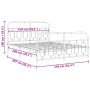 Metal bed frame with white headboard and footboard 150x200 cm by , Beds and slatted bases - Ref: Foro24-377186, Price: 125,02...