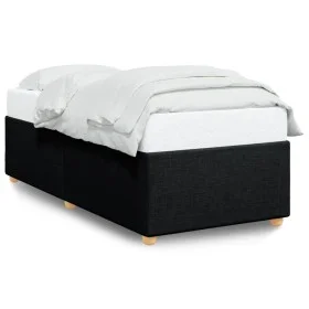 Black fabric bed frame 80x200 cm by , Beds and slatted bases - Ref: Foro24-3284689, Price: 116,72 €, Discount: %