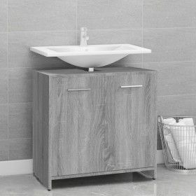 Gray Sonoma plywood bathroom cabinet 60x33x60 cm by vidaXL, Bathroom furniture - Ref: Foro24-815526, Price: 50,06 €, Discount: %