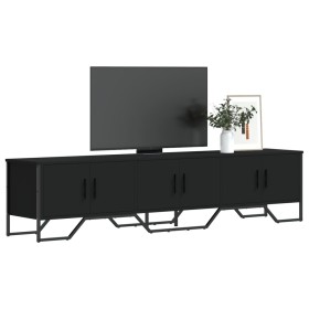 Engineered wood TV stand in black, 180x34x41 cm by , TV Furniture - Ref: Foro24-848589, Price: 128,03 €, Discount: %