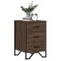 Engineered wood brown oak bedside table 40x41x60 cm by , Nightstands - Ref: Foro24-848528, Price: 70,59 €, Discount: %