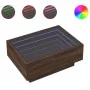 Mesa de centro y LED madera ingeniería marrón roble 70x50x30 cm de , Mesas de centro - Ref: Foro24-847517, Precio: 112,49 €, ...