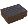 Mesa de centro y LED madera ingeniería marrón roble 70x50x30 cm de , Mesas de centro - Ref: Foro24-847517, Precio: 112,49 €, ...