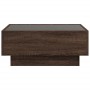 Center table and LED engineered wood in brown oak, 70x50x30 cm by , Coffee table - Ref: Foro24-847517, Price: 114,13 €, Disco...
