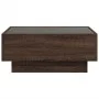 Mesa de centro y LED madera ingeniería marrón roble 70x50x30 cm de , Mesas de centro - Ref: Foro24-847517, Precio: 112,49 €, ...