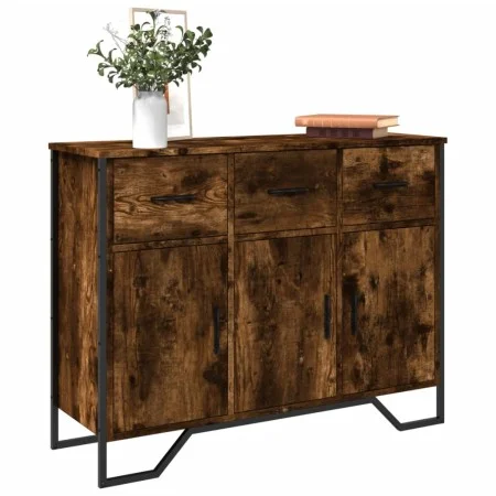 Engineered wood smoked oak sideboard 97x32.5x74.5 cm by , Sideboards - Ref: Foro24-848561, Price: 119,31 €, Discount: %