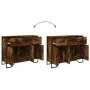 Engineered wood smoked oak sideboard 97x32.5x74.5 cm by , Sideboards - Ref: Foro24-848561, Price: 119,31 €, Discount: %