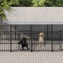 Außenzwinger mit einem Dach aus Stahl, 18,77 m². von , Hundehütten und Zäune - Ref: Foro24-3124671, Preis: 2,00 €, Rabatt: %