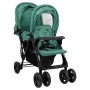 Zwillings-Tandem-Kinderwagen aus grünem Stahl von , Kinderwagen - Ref: Foro24-10352, Preis: 220,14 €, Rabatt: %