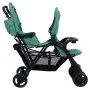 Zwillings-Tandem-Kinderwagen aus grünem Stahl von , Kinderwagen - Ref: Foro24-10352, Preis: 215,62 €, Rabatt: %