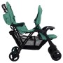 Zwillings-Tandem-Kinderwagen aus grünem Stahl von , Kinderwagen - Ref: Foro24-10352, Preis: 220,14 €, Rabatt: %