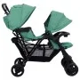 Zwillings-Tandem-Kinderwagen aus grünem Stahl von , Kinderwagen - Ref: Foro24-10352, Preis: 215,62 €, Rabatt: %