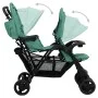 Zwillings-Tandem-Kinderwagen aus grünem Stahl von , Kinderwagen - Ref: Foro24-10352, Preis: 215,62 €, Rabatt: %