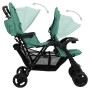 Zwillings-Tandem-Kinderwagen aus grünem Stahl von , Kinderwagen - Ref: Foro24-10352, Preis: 220,14 €, Rabatt: %