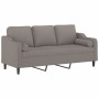 3-seater sofa with gray taupe fabric cushions, 180 cm by , Sofas - Ref: Foro24-3200860, Price: 289,77 €, Discount: %