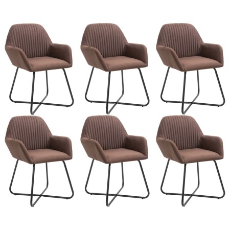 Esszimmerstühle, 6 Stück, brauner Stoff von , Essstühle - Ref: Foro24-277101, Preis: 696,05 €, Rabatt: %