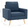 2-piece blue fabric sofa set by vidaXL, Sofas - Ref: Foro24-3056618, Price: 497,53 €, Discount: %