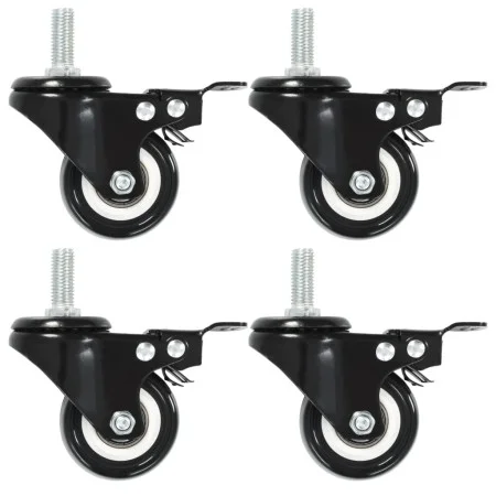 Swivel wheels with brakes 24 units 50 mm by , Material handling - Ref: Foro24-277934, Price: 83,28 €, Discount: %