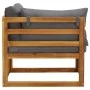 2 Stück Ecksofas mit Kissen aus dunkelgrauem Stoff von vidaXL, Modulare Sofas für den Außenbereich - Ref: Foro24-311852, Prei...