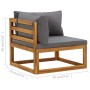 2 pcs sectional corner sofas with cushions dark gray fabric by vidaXL, Modular outdoor sofas - Ref: Foro24-311852, Price: 185...