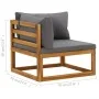 2 Stück Ecksofas mit Kissen aus dunkelgrauem Stoff von vidaXL, Modulare Sofas für den Außenbereich - Ref: Foro24-311852, Prei...