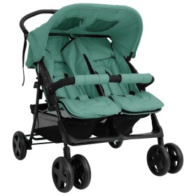 Carrito para gemelos de acero verde de , Cochecitos de bebé - Ref: Foro24-10346, Precio: 219,65 €, Descuento: %