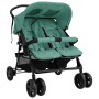 Zwillingskinderwagen aus grünem Stahl von , Kinderwagen - Ref: Foro24-10346, Preis: 220,05 €, Rabatt: %