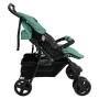 Steel green twin stroller by , Baby strollers - Ref: Foro24-10346, Price: 215,40 €, Discount: %