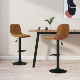 Kitchen stools 2 units brown velvet by , Kitchen stools - Ref: Foro24-333989, Price: 128,07 €, Discount: %