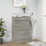 Mueble zapatero madera contrachapada gris hormigón 63x24x104 cm by , Shoe racks and shoe organizers - Ref: Foro24-342565, Pri...