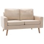 Cream fabric 2-piece sofa set by vidaXL, Sofas - Ref: Foro24-3056617, Price: 453,77 €, Discount: %