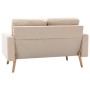 Cream fabric 2-piece sofa set by vidaXL, Sofas - Ref: Foro24-3056617, Price: 453,77 €, Discount: %