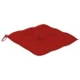 Garden chairs 2 units solid teak wood with red cushions by , Garden chairs - Ref: Foro24-3062481, Price: 144,51 €, Discount: %