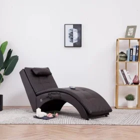 Massage divan with brown synthetic leather pillow by , Daybeds - Ref: Foro24-281346, Price: 262,81 €, Discount: %