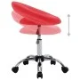Arbeitsstuhl mit Rollen aus rotem Kunstleder von , Bürostühle - Ref: Foro24-323665, Preis: 68,68 €, Rabatt: %