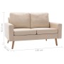 Cream fabric 2-piece sofa set by vidaXL, Sofas - Ref: Foro24-3056617, Price: 453,77 €, Discount: %