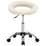 Arbeitsstuhl mit Rollen aus cremefarbenem Kunstleder von , Bürostühle - Ref: Foro24-323667, Preis: 74,14 €, Rabatt: %